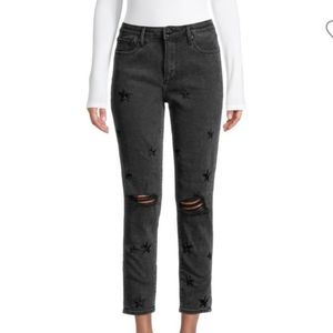 Driftwood Gizelle Star Jeans W26 | Distressed Embroidered Denim Size 2-4